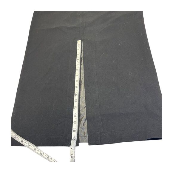 Josephine Chaus A-Line Skirt Women's 12 Black Lined Polyester Stretch Back Slit - Picture 4 of 7